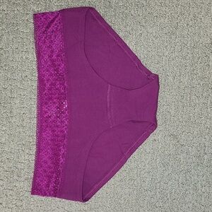 NWT Small Victoria Secret Purple Cotton Hipster